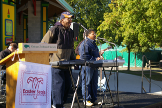 Maurice Snell and his band The Naturals performed Stevie Wonder's 'Living for the City' at Brookfield Zoo during the September 15, 2007 Chicago Walk With Me event