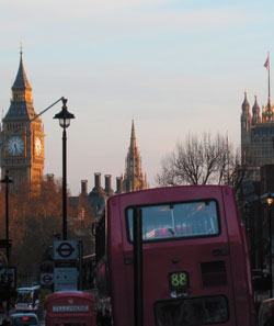 A classic London scene with Big Ben and the Houses of Parliament