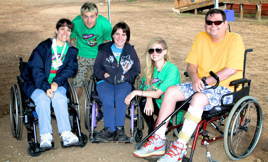 Joy and friends meet Avril at Camp Oakes