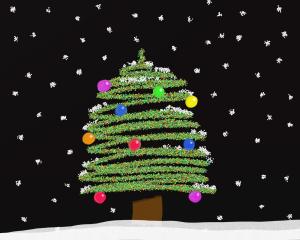 christmas tree drawing