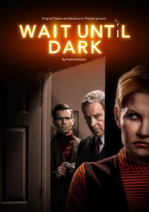 The promotional poster for Wait Until Dark, featuring the main character, Suzy, at the forefront.